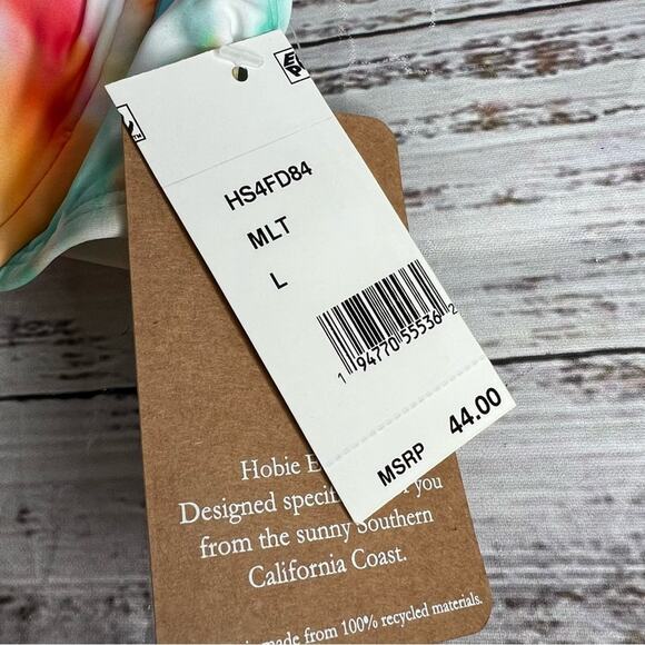 Hobie Women's Large Merrow Underwire Bra Swimsuit Top Ride or Dye Tie Dye NEW - Picture 6 of 10